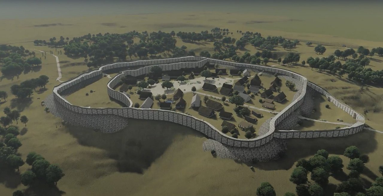 Izdelane so bile virtualne idealizirane 3D animacije štirih prazgodovinskih gradišč. Na sliki gradišče Debela Griža.