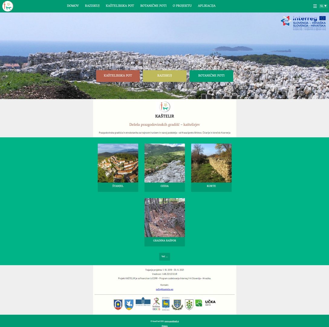 Izdelana je bila kartografska spletna in mobilna aplikacija Kaštelirska pot, na kateri je mogoče pridobiti številne informacije o gradiščih,  botaniki in drugih turističnih točkah.
